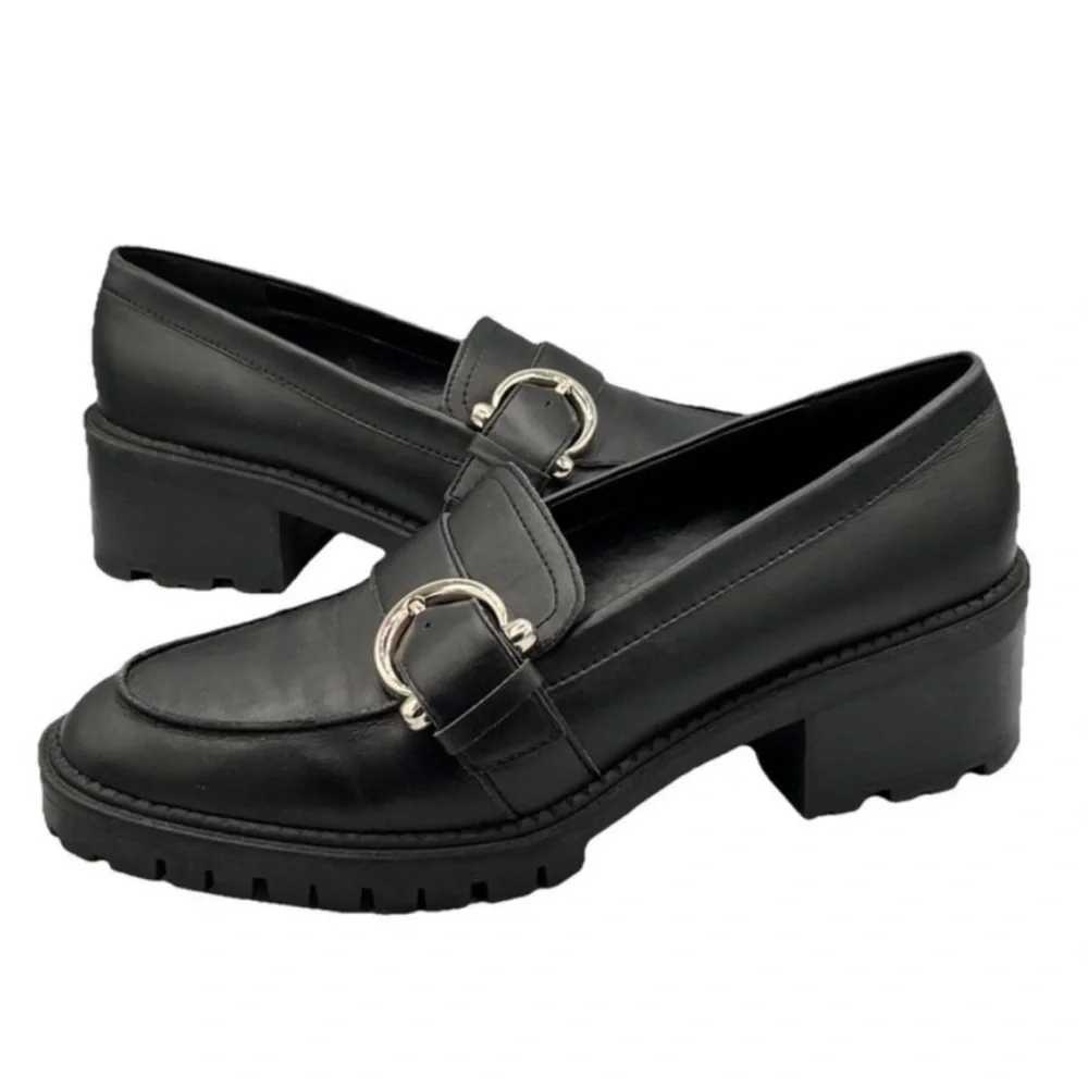 MARC FISHER Dancy 2 Chunky Lug Sole Bridle Bit Loafers